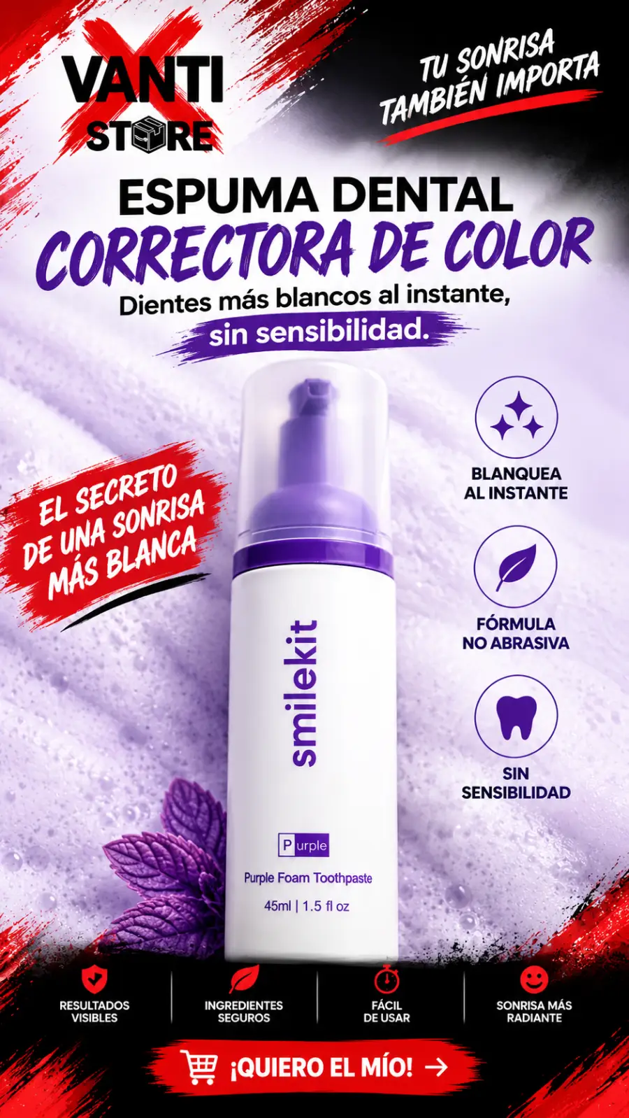 SmileKit® V34 - Espuma Correctora de Color Dental