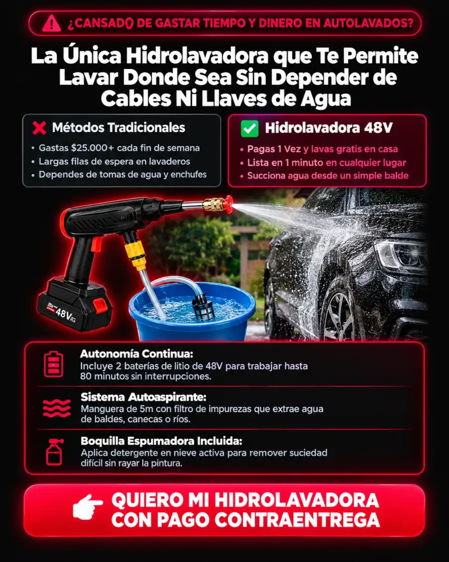 Hidrolavadora 48V sin cables