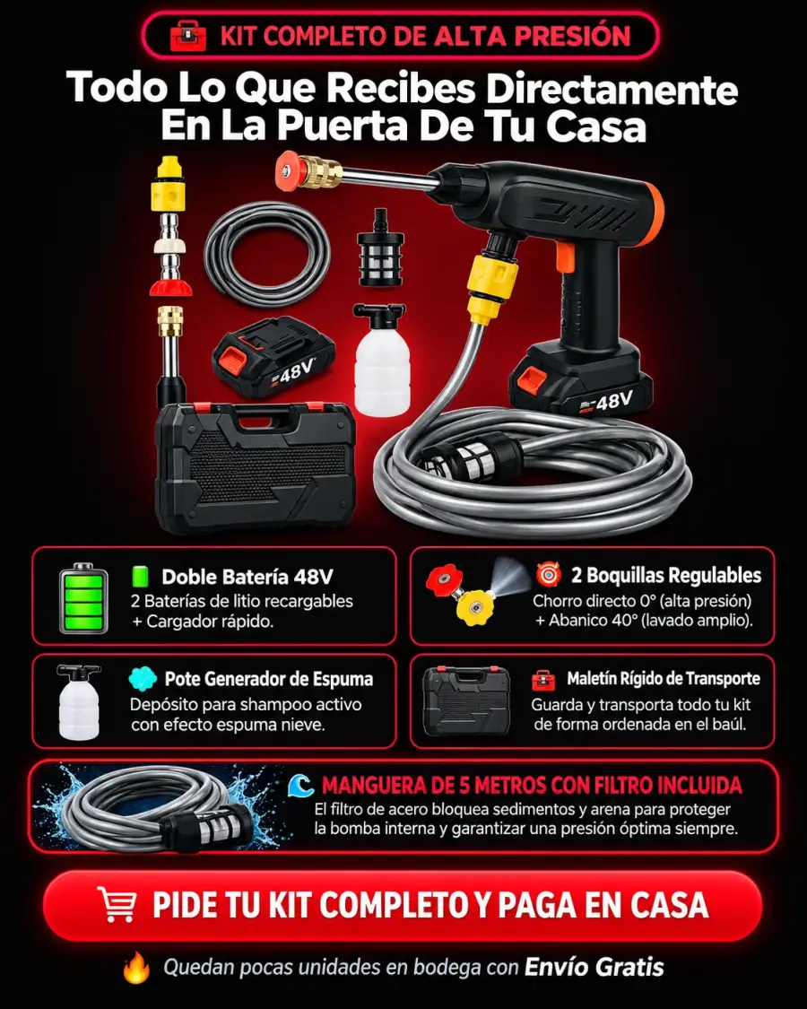 Hidrolavadora portátil alta presión
